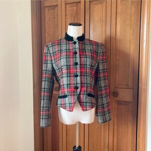Vintage Pendleton Wool Plaid Blazer, Size 10P